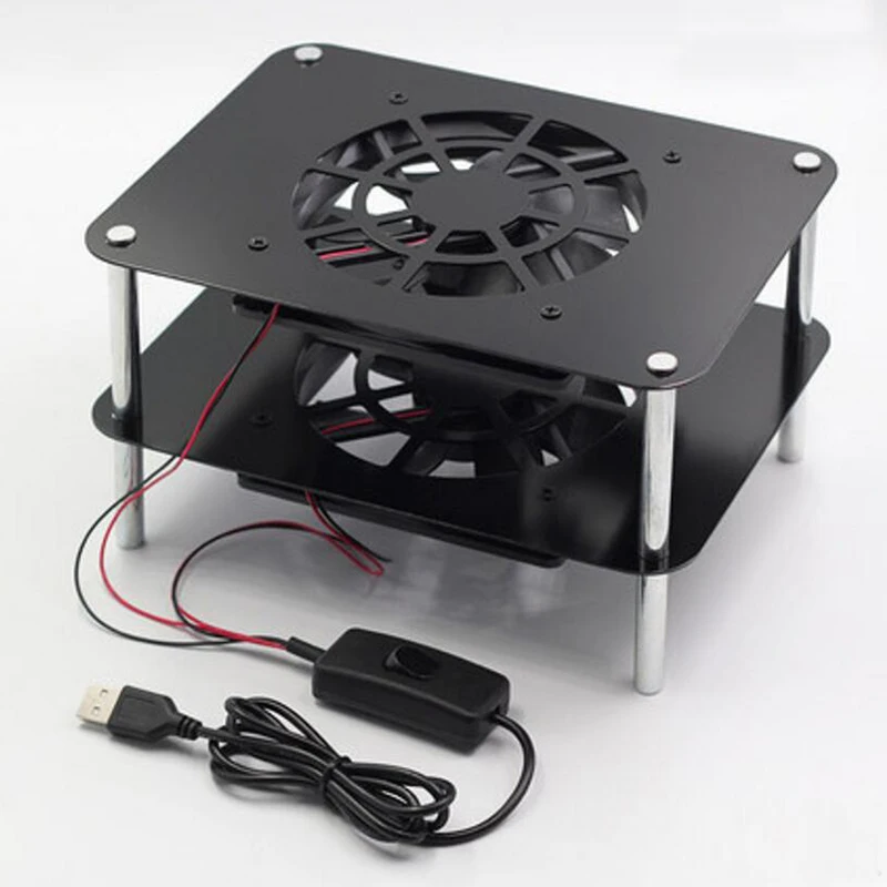 USB охлаждающая стойка с вентилятором для маршрутизатора оптический модем ТВ