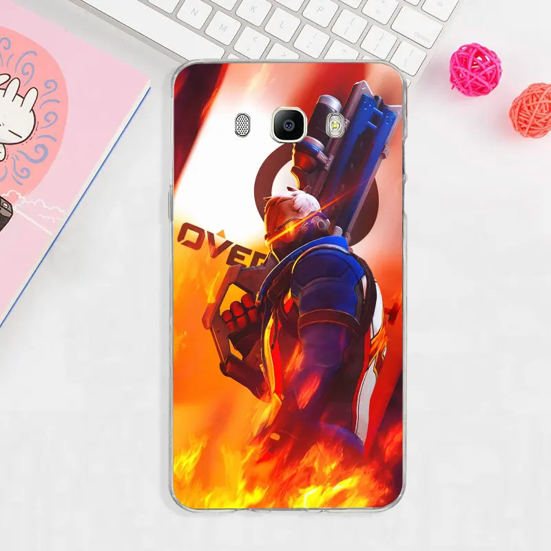 Солдат 76 Overwatchs герой OW мягкий чехол для телефона samsung Galaxy Note на возраст 2 3 4 5 8 9 10 A10