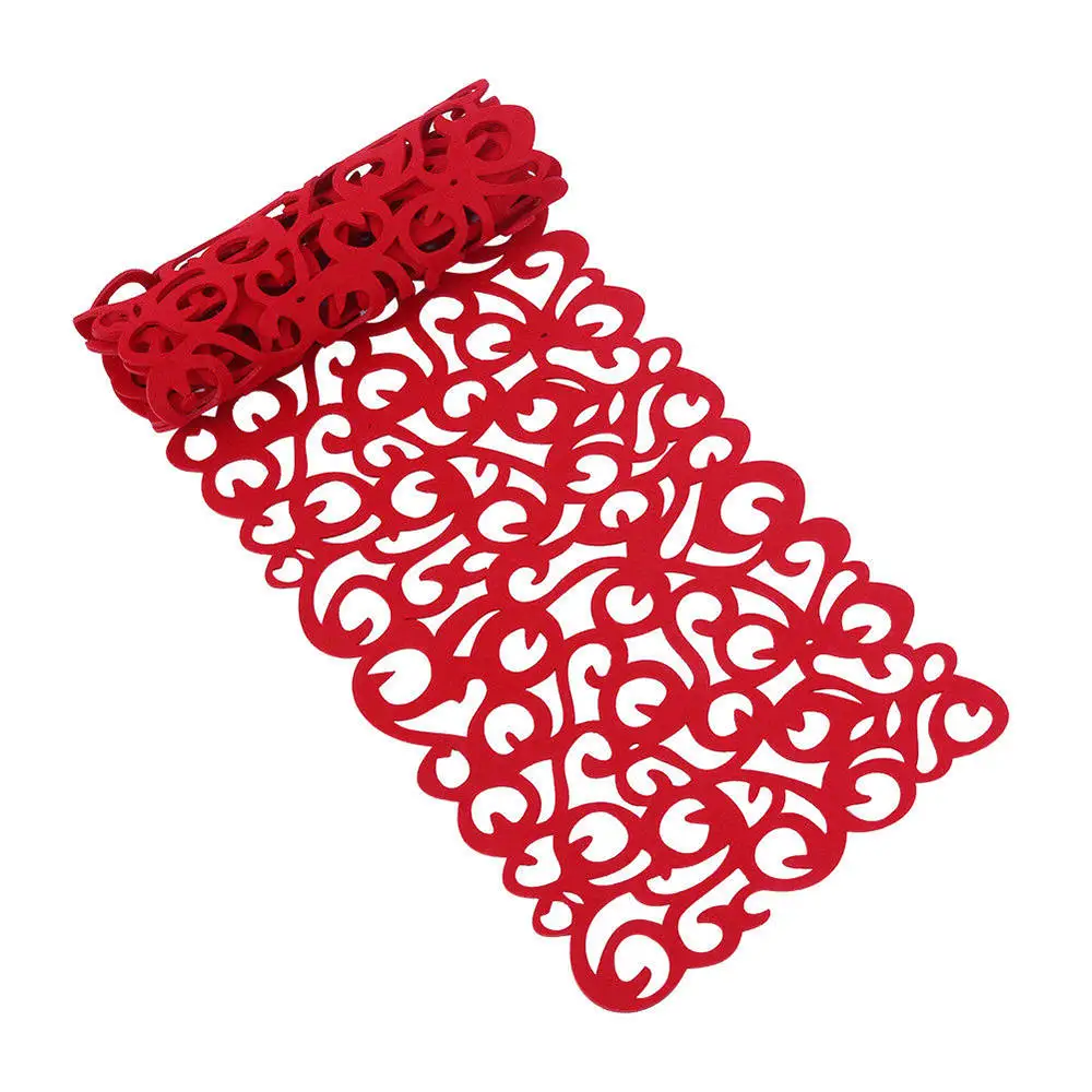 Стильная полая войлочная скатерть 100*30 см коврик подстилка принадлежности для