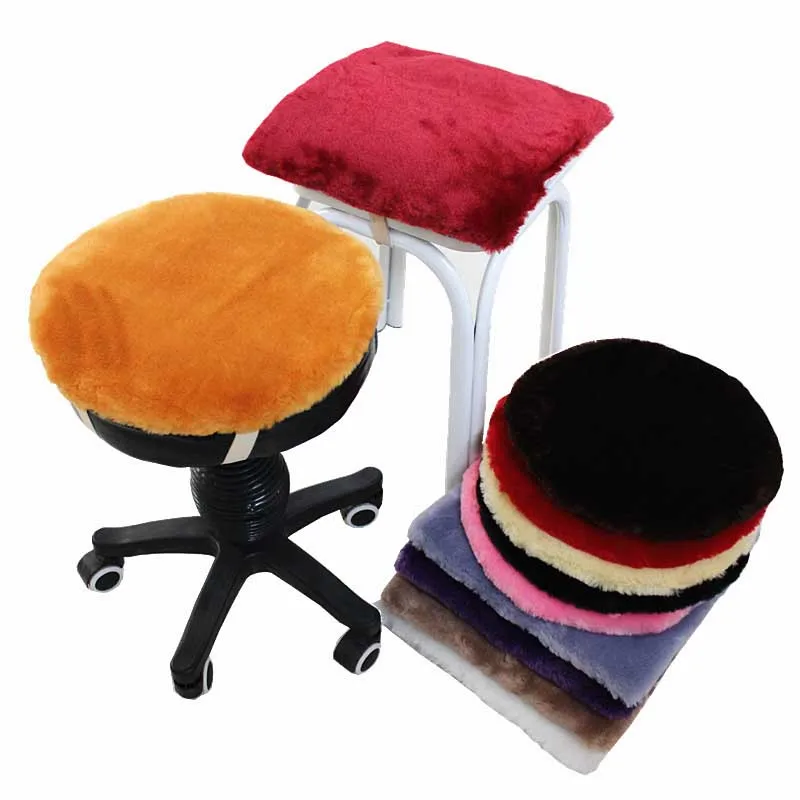 

Thicken Non-Slip Dining Chair Student Round Stool Futon Office Bench Seat Square Hotel Fluffy Cushion