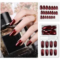 24 шт., накладные ногти на клеевой основе