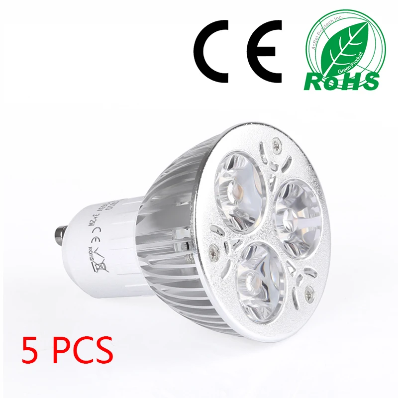 5 шт. теплый белый Светодиодный точечный свет GU10 3 Вт не затемняемый лампада пульт