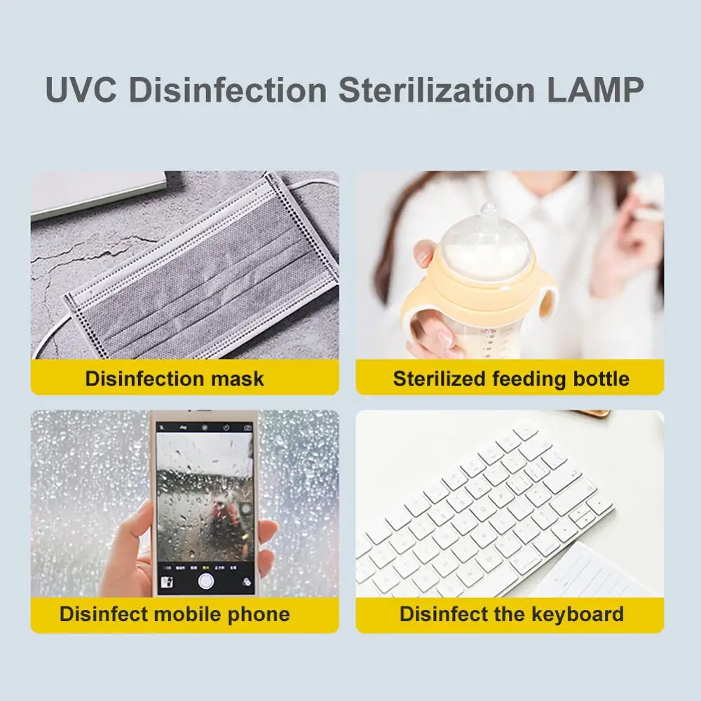 

Hot Disinfection Lamp Mini USB Portable LED UV UVC Disinfection Lamp Pocket Germicidal Sterilizer Light