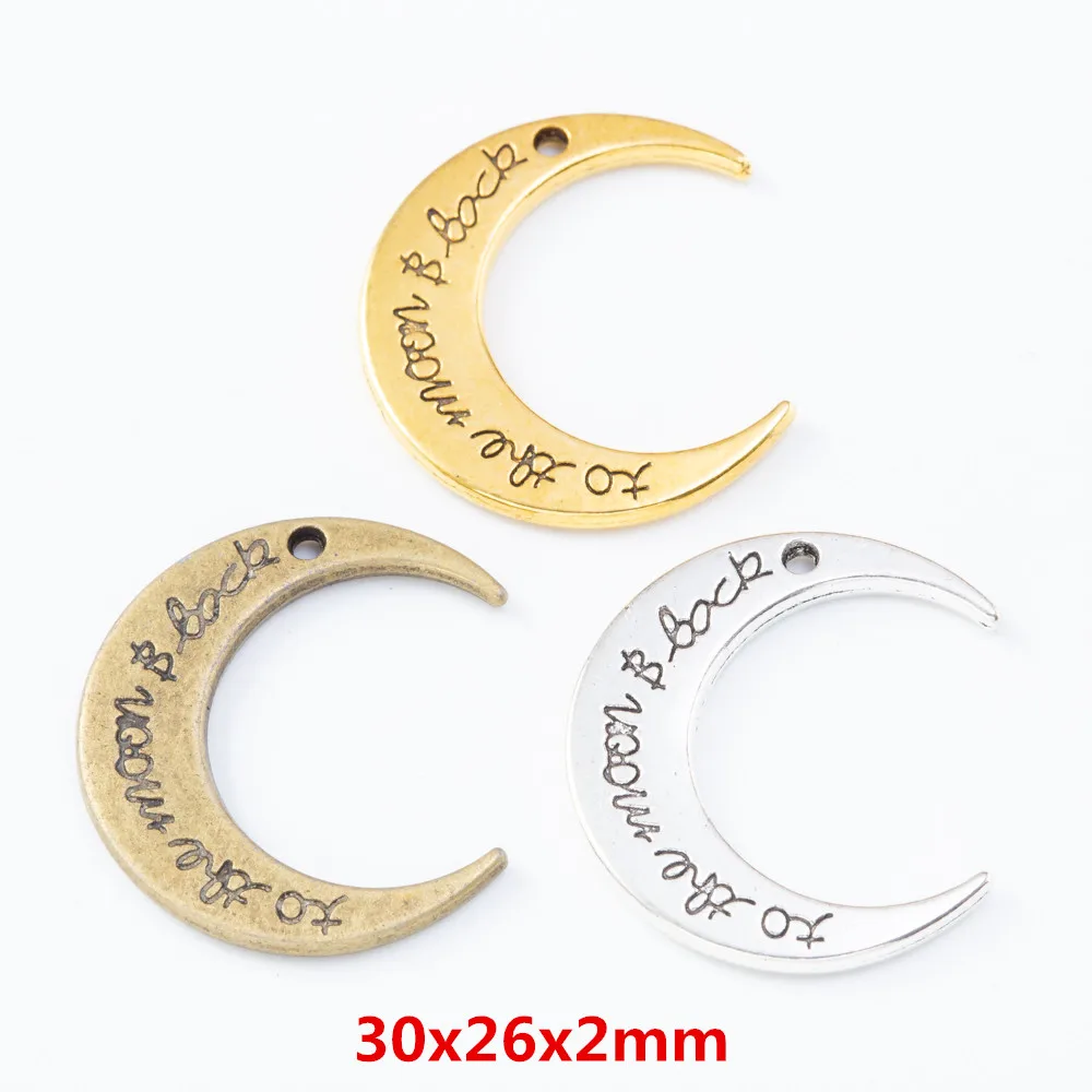 8 шт античный цинковый сплав к Луне обратно Подвески Diy ювелирные изделия в