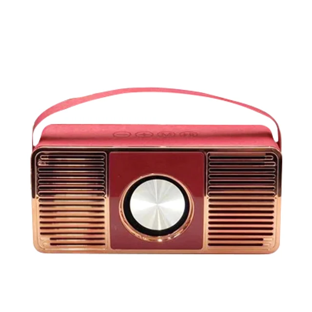 

New design Vintage blutooth Speakar 1500M FM TF USB AUX 1+1(TWS) Bank smart portable speakers Retro speakers blue tooth speaker