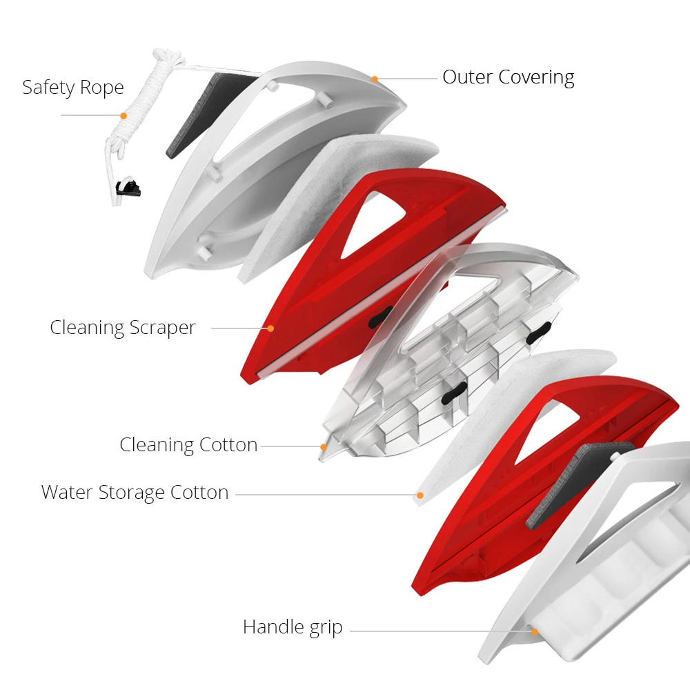 

Magnetic Window Wiper Glass Cleaner Brush Tool Double Side Magnetic Brush Window Glass Brush for Washing Household Cleaning Tool