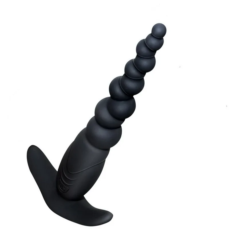 USB Rechargeable Anal Bead Plug Vibrator Adult Sex Toys for Men Woman Silicone Dildo Vibrador Butt Male Prostate Massager | Красота и