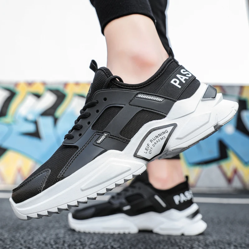 

Men's Shoes Summer Travel Trendy Shoes 2021 Trend INS Breathable Mesh Running White Shoes