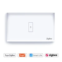 tuya smart zigbee us light touch switch 123 gang crystal glass panel hub needed app remote control support google home alexa