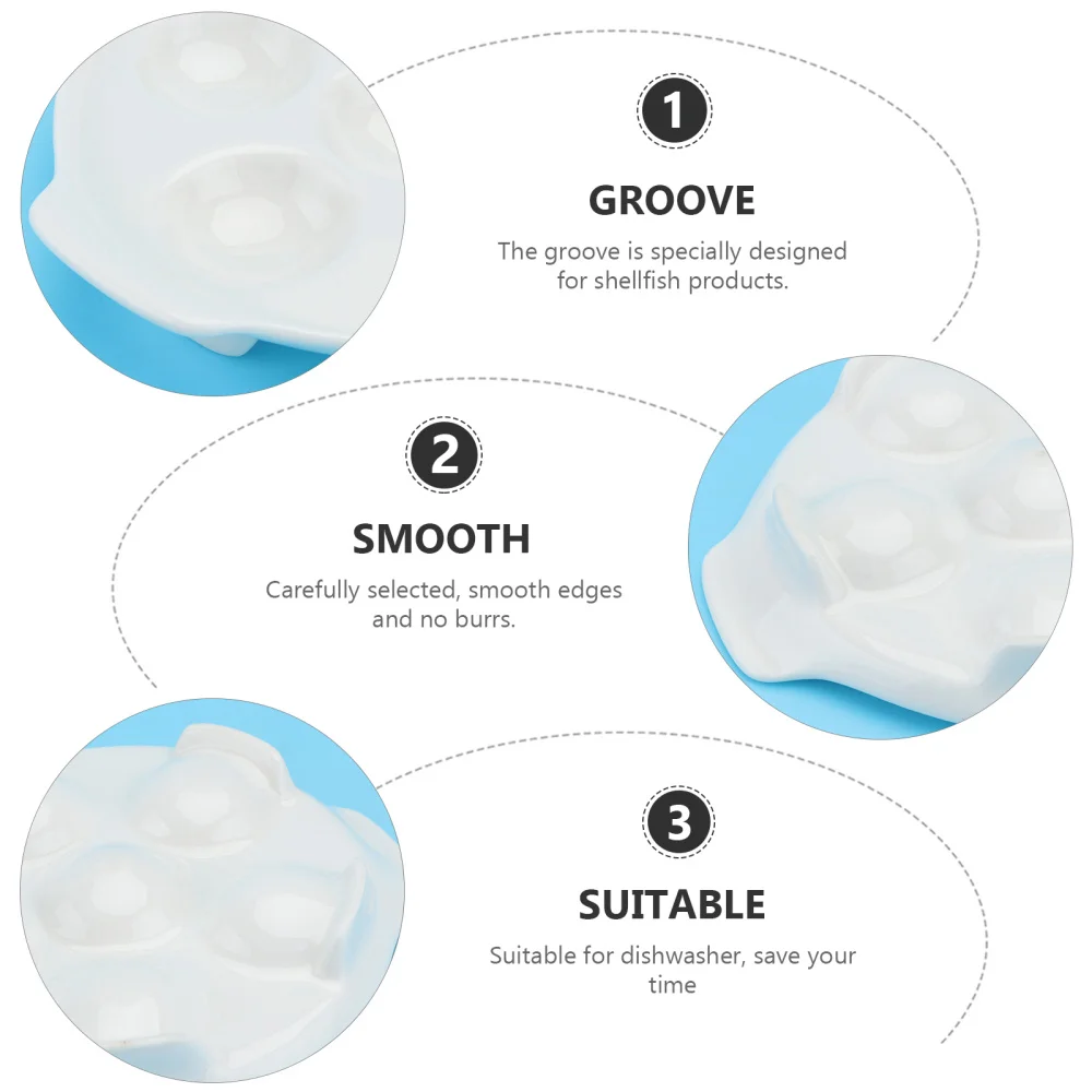 

1Pc Kitchen Baking Pan Snail Baking Plate Practical Sub-packing Dish (White)