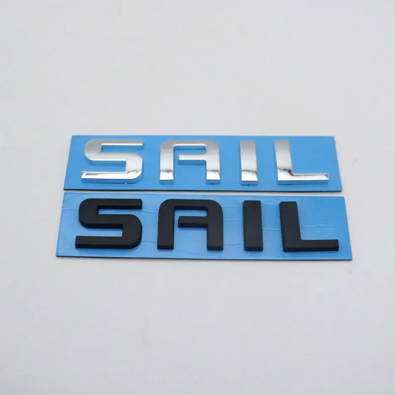 

For Chevrolet Sail Rear Tail Trunk Emblem Badge Logo Letters Sticker Chrome Silver Black