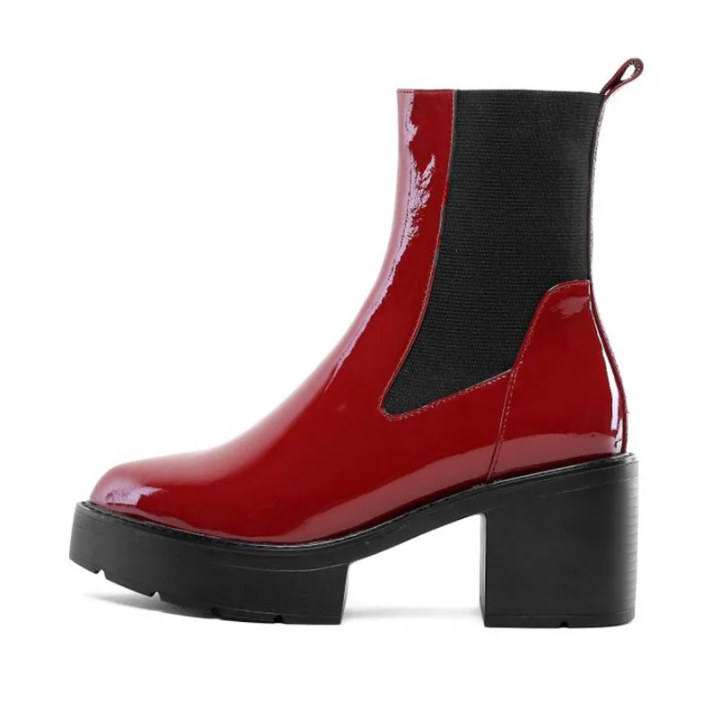 ZALAVOR/Сапоги до середины икры женская обувь из натуральной кожи на платформе