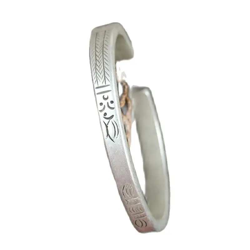 

New refined antique silver bar Bracelet