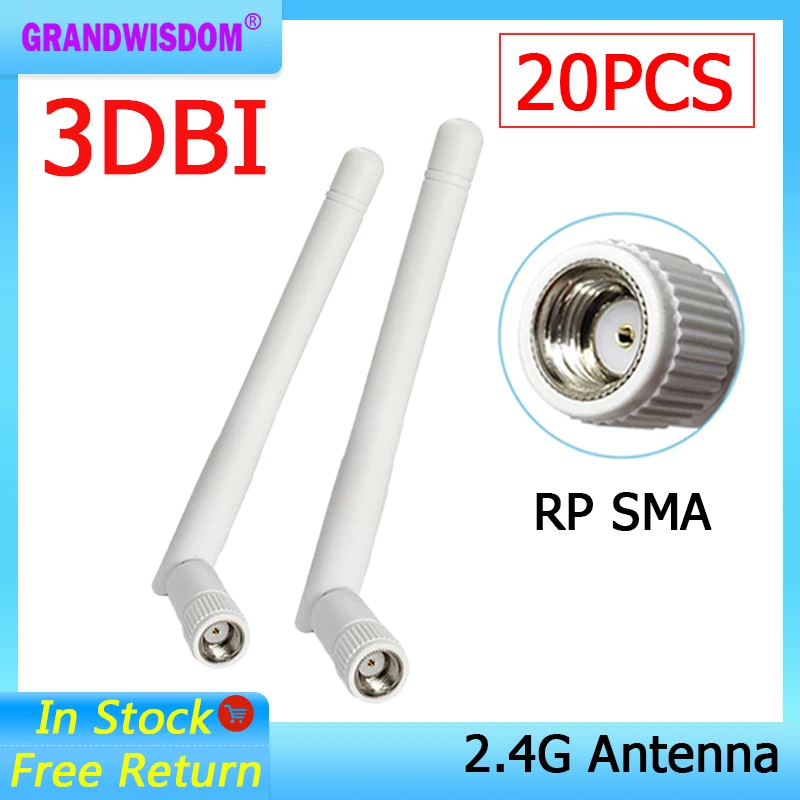

Антенна GRANDWISDOM 3dbi sma беспроводная, 2,4 ГГц, 2,4 ГГц, 20 шт.