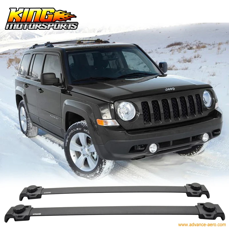 

Подходит для 2007-2015 Jeep Patriot OE Style, полка для крыши, перекрестие, 2 шт., черный алюминий