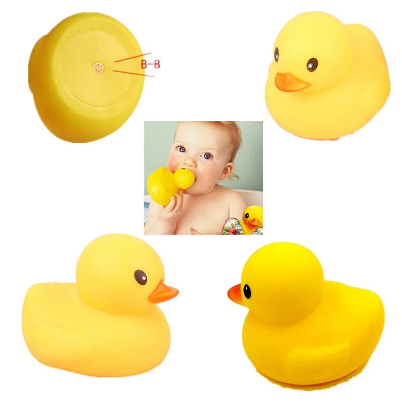 

1/4/6/10 Pcs Cute Little Yellow Duck With Squeeze Sound Bath Toy Rubber Float Ducks Play Bath Game Fun Gifts For Children Baby