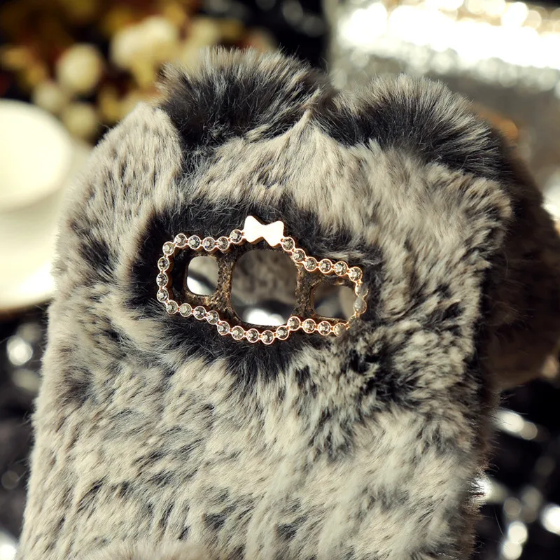 Luxury 3D Rabbit Fur Case Hair Soft Cover for Samsung Galaxy J4 J6 Plus A6 A8 J2 PRO 2018 J5 J3 J7 2017 2016 phone bag Coque |