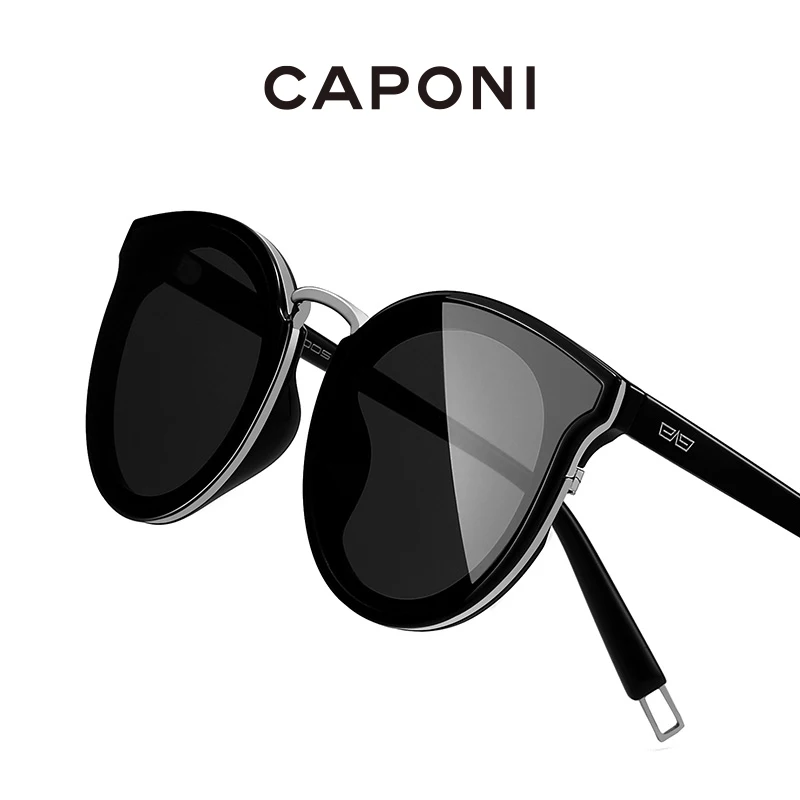 CAPONI Nylon Polarized Women's Sunglasses Fashion Trendy Cat Eye Sun Glasses Outdoor Anti Uv Ray Original Design Eyewear CP1097