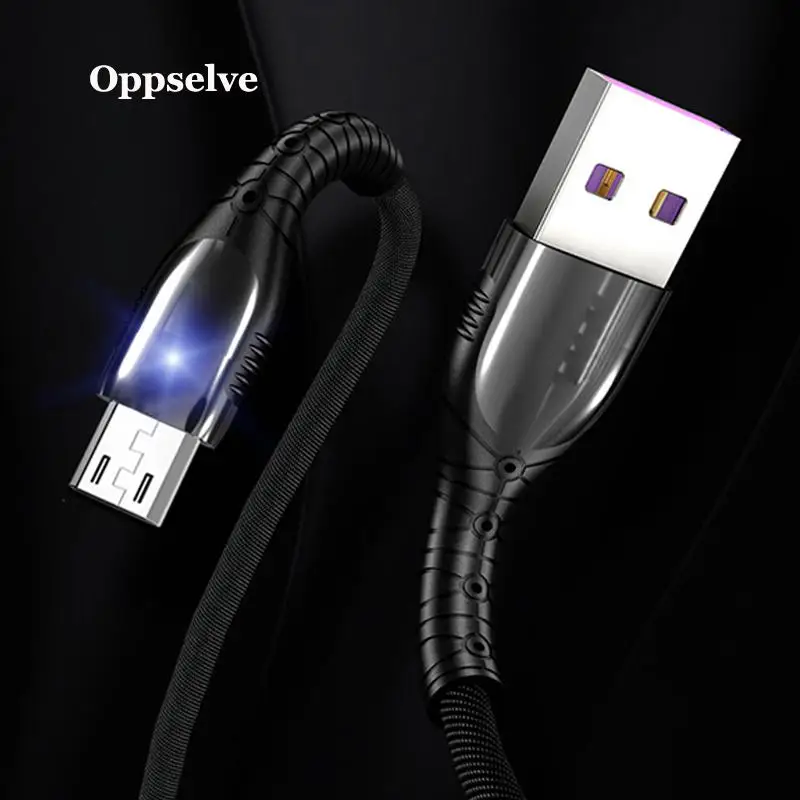 Светодиодный Micro USB кабель 3A Быстрая Зарядка Кабель Microusb для Samsung Xiaomi Huawei Android