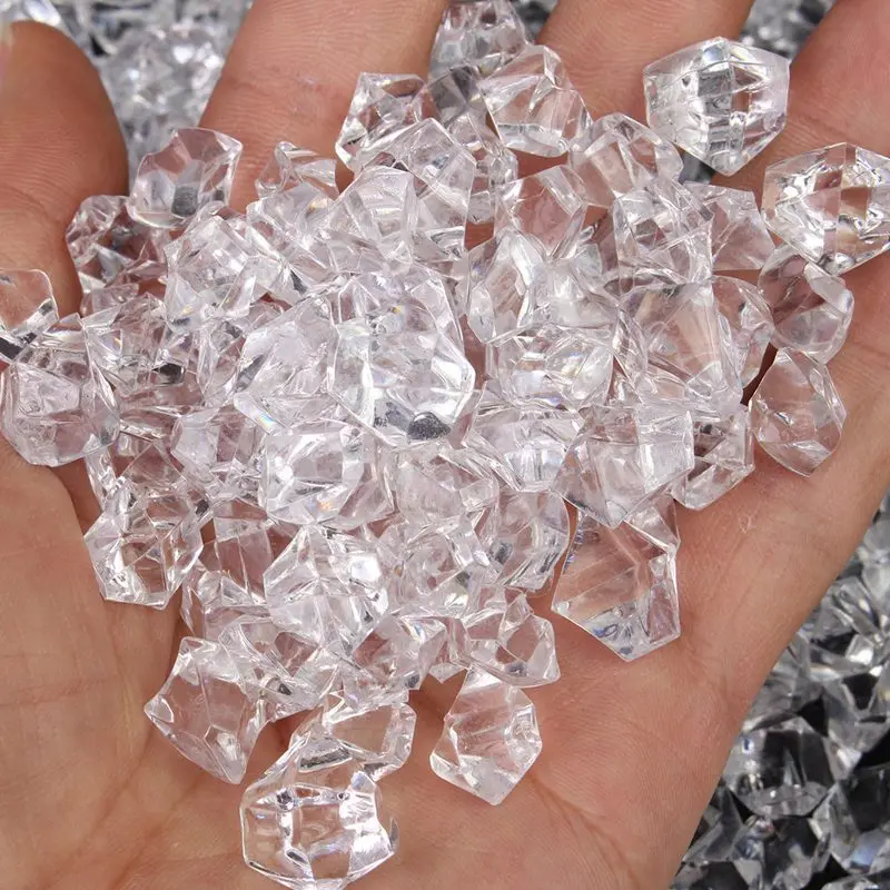 Hot XD-1000pcs Acrylic Crystal Gem Stone ICE Rocks Table Scatter Vase Decoration New 1000Pcs 14Mm | Дом и сад