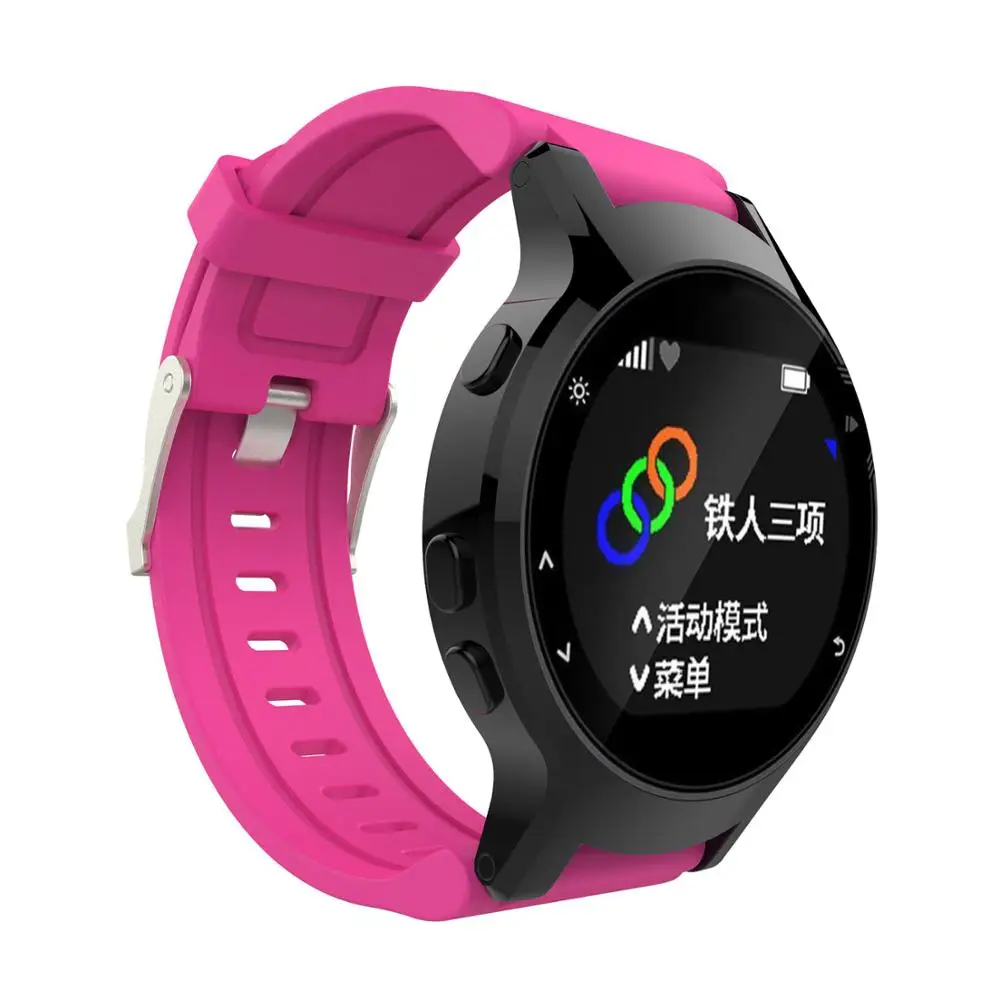 Ремешок силиконовый для спортивных часов Garmin Forerunner 225 резиновый браслет GPS бега С