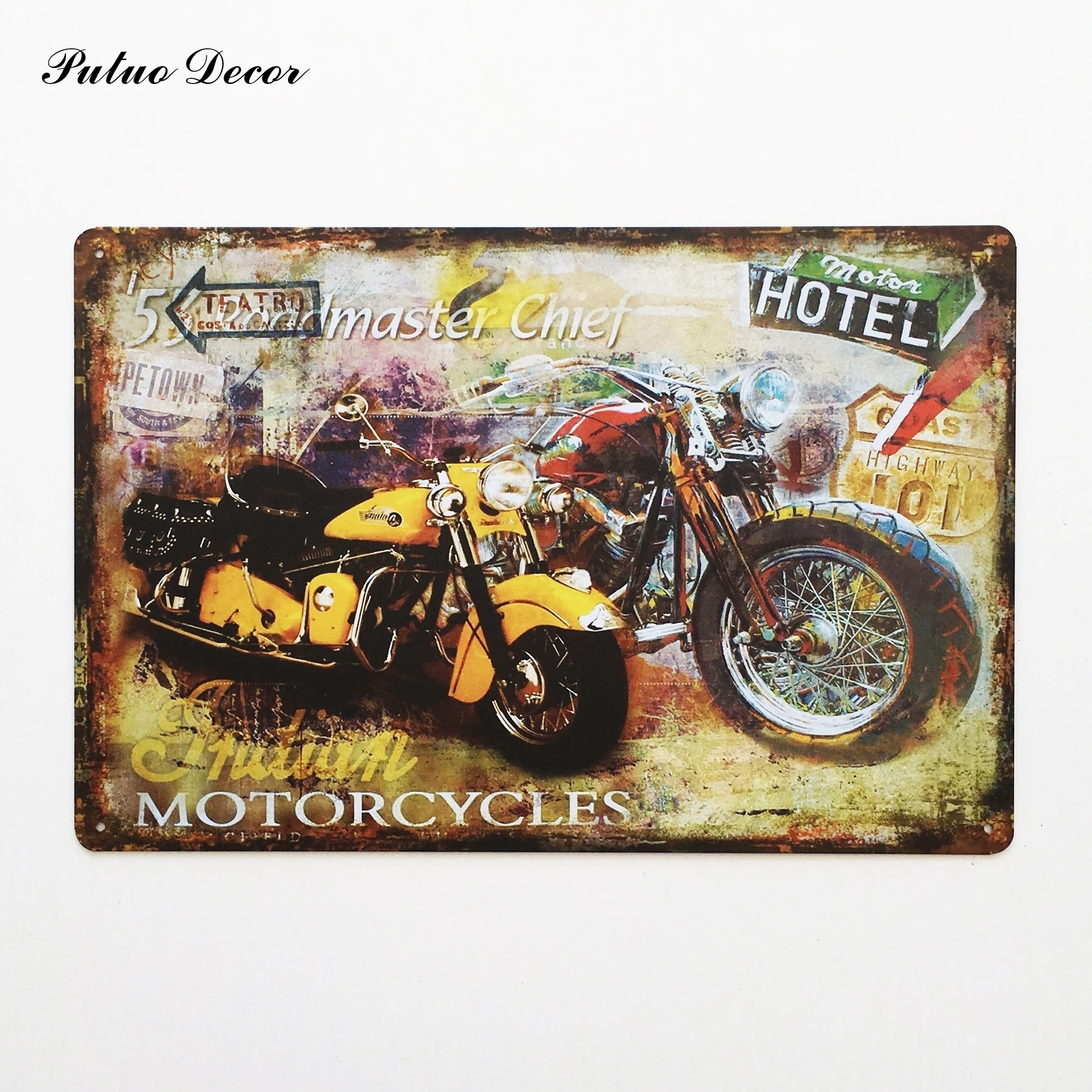 

Металлическая жестяная подсветка для мотоциклов, плакат для дома, кафе, ресторана, бара, античная железная живопись (посетите наш магазин, б...