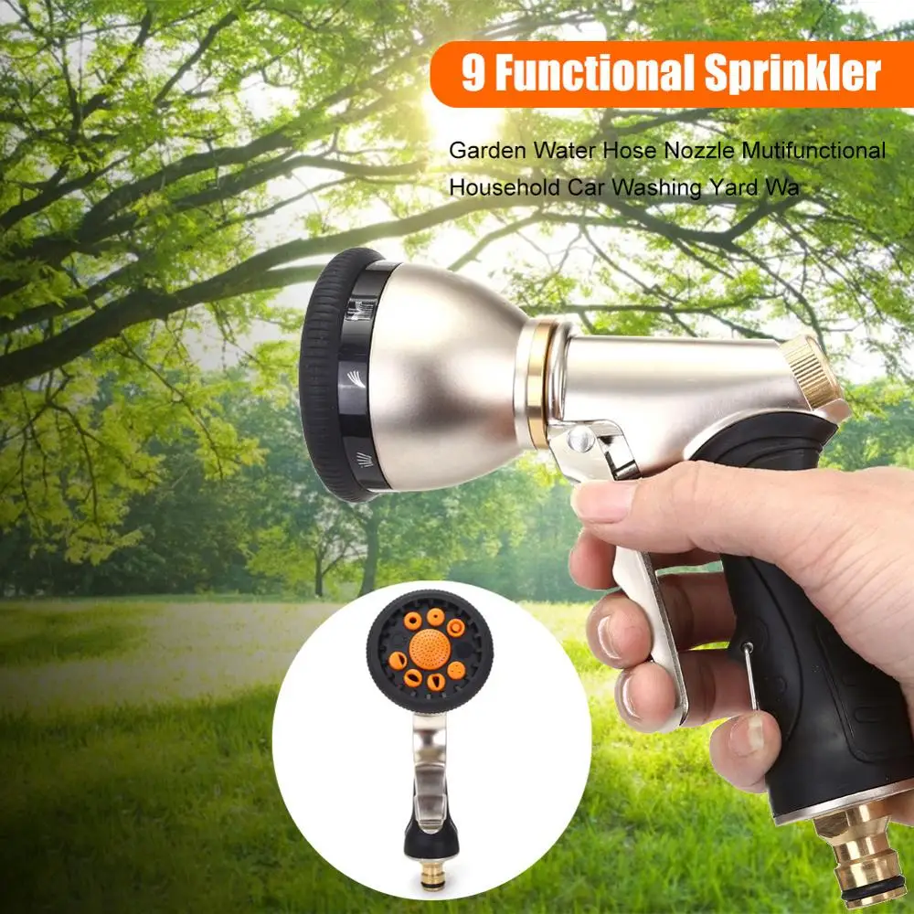 9 функций автомобильный водяной пистолет высокого давления садовая мойка шланг