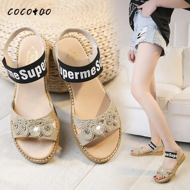 Весна-лето 2020 новые модные удобные Студенческие сандалии в римском стиле с