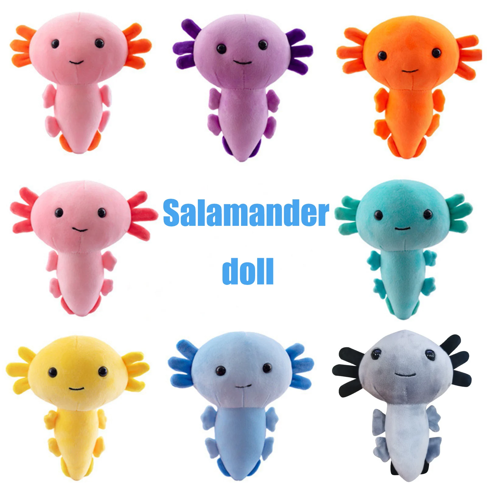 

Милая мультяшная Саламандра 20 см, кукла Axolotl, плюшевые игрушки, мягкая плюшевая подушка в виде животного, детские подарки на день рождения и ...