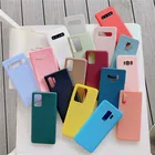 Тонкий силиконовый чехол для samsung galaxy S8 S9 S10 Plus s20 plus Note 8 9 10 20 матовый мягкий чехол из ТПУ
