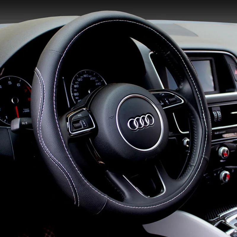 

5 Color Sport Auto Steering Wheel Cover Leather Anti-Slip Steering Wheel Cover Car-styling Wheel Cover Car Accessories