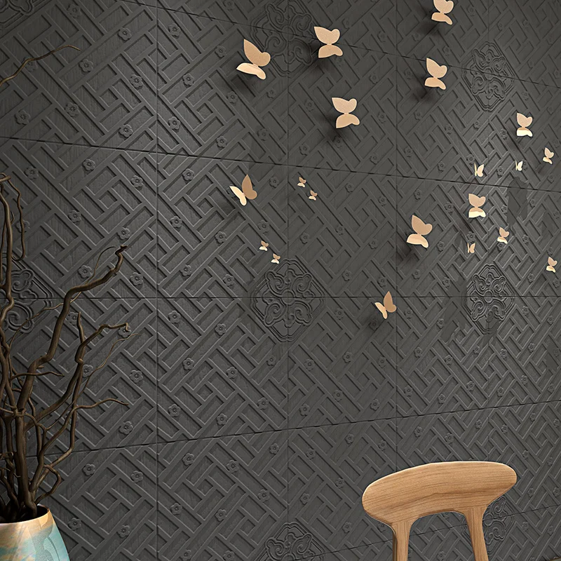 2x 3D богемский узор потолочная Наклейка на стену покрытие Декор ремонт 700x700x5 мм