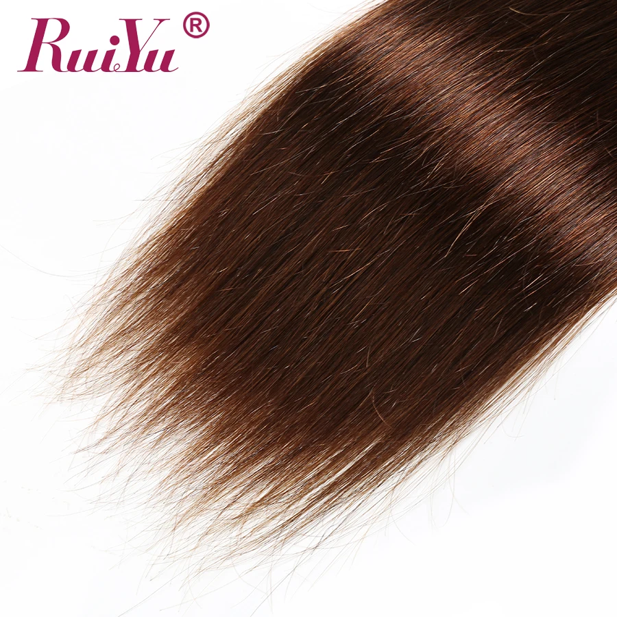 Human Hair Bundles With Closure Straight Hair Bundles With Closure Brazilian Hair Weave Bundles With Closure RUIYU Non-Remy Hair