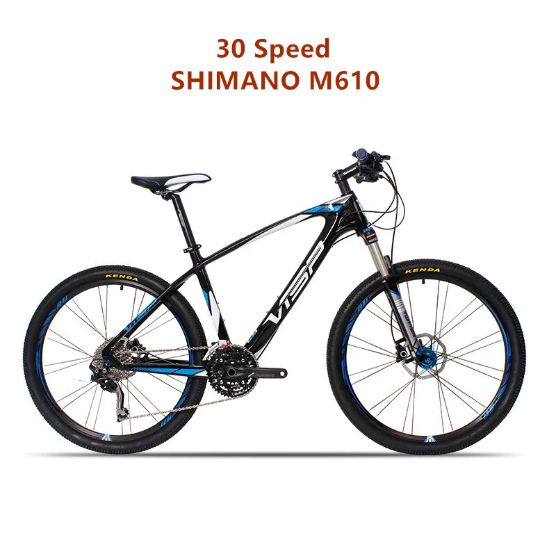 30 black blue Бренд горный велосипед рама из углеродного волокна 26/27. 5 дюймов колеса MTB 27/30/33 скорости SHIMAN0 SHIMAN0 гидравлический велосипед с дисковым тормозом - Цвет: 30 black blue
