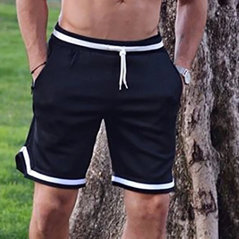 

Casual Men Drawstring Shorts 2021 Summer Beachwear Solid Pants With Pockets Male Oversized XXXL Pants Fitness Soft Streetwear