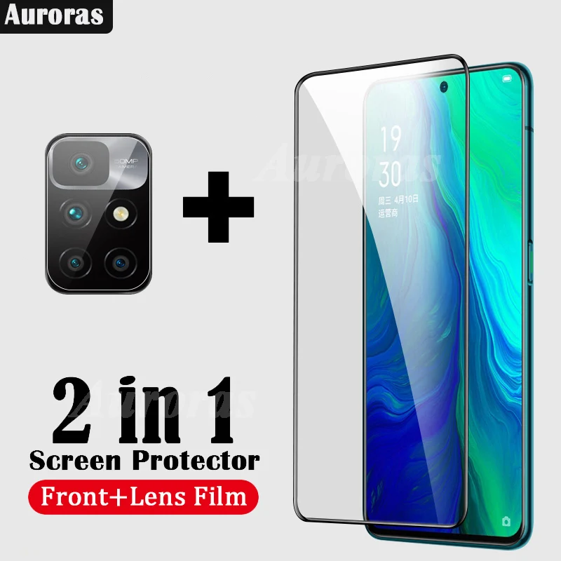 

2 в 1, Защитное стекло для Xiaomi Poco M4 Pro
