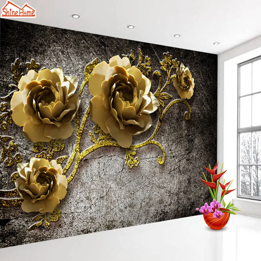 ShineHome 3d телефон Съемная настенная бумага контактная обои для стен s пилинг и палка