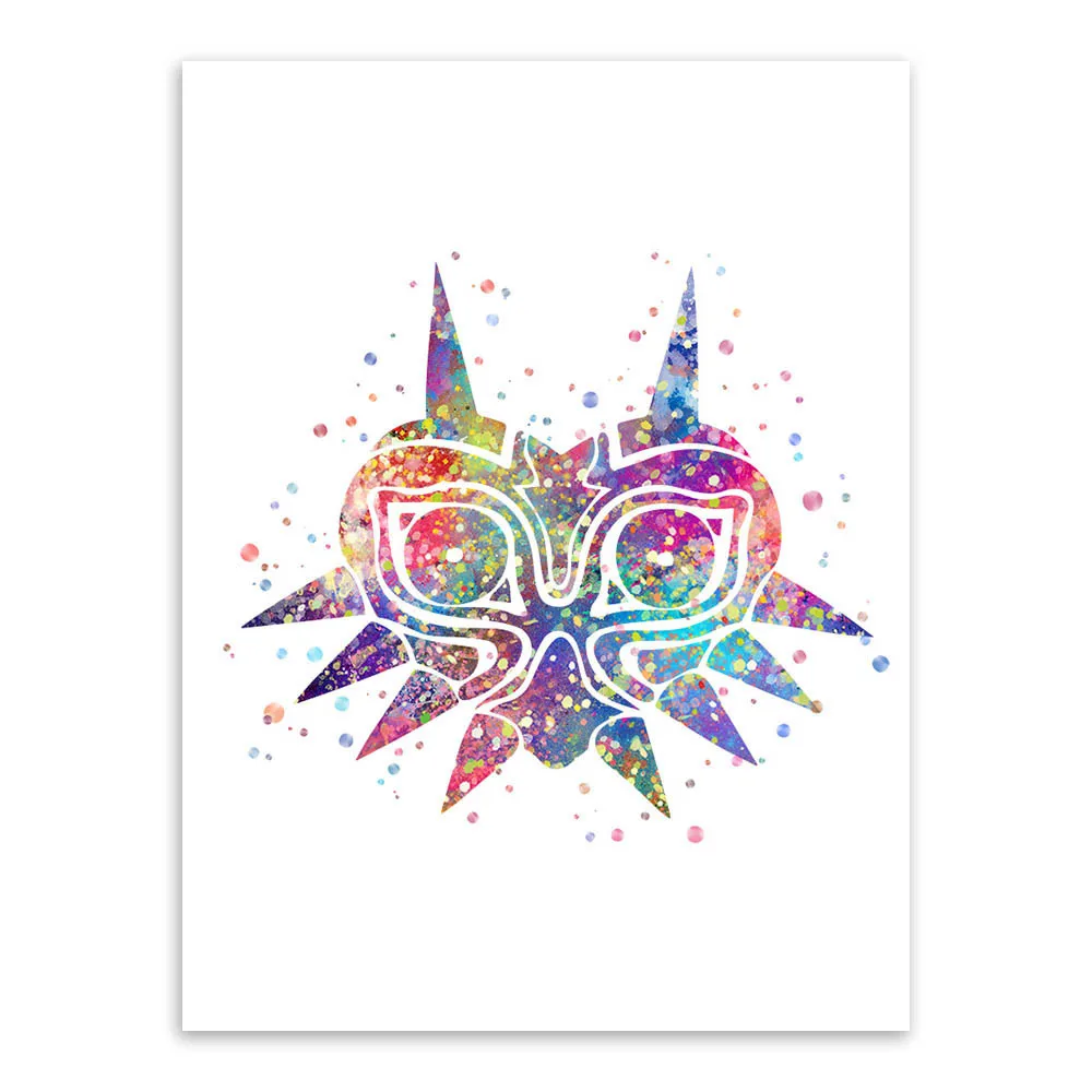 Nordic Modern Simple Oil Painting Watercolor Zelda Frameless Decorative Living Room Hanging Wall Canvas Art | Дом и сад