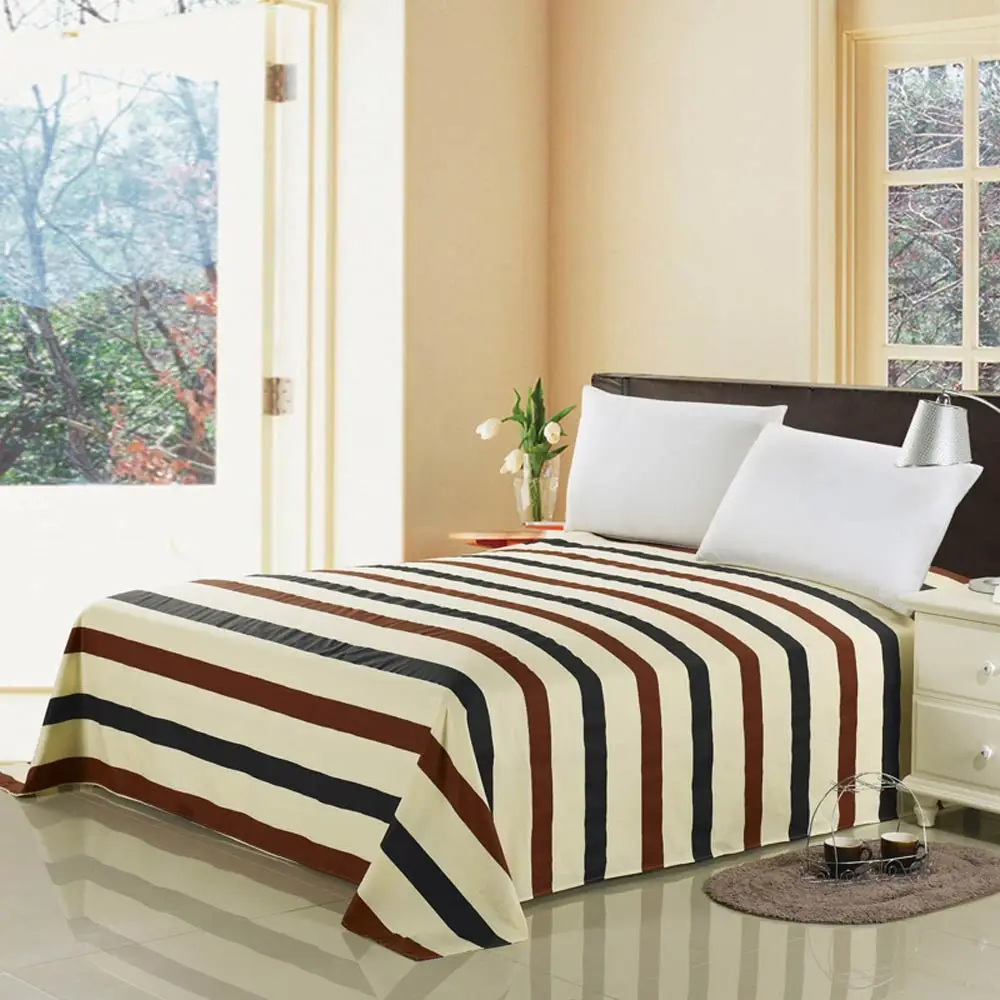 2023001 flat sheet Svetanya хлопок плоский лист печати постельные принадлежности простыни один Твин Полный queen King size - Цвет: 2023001 flat sheet