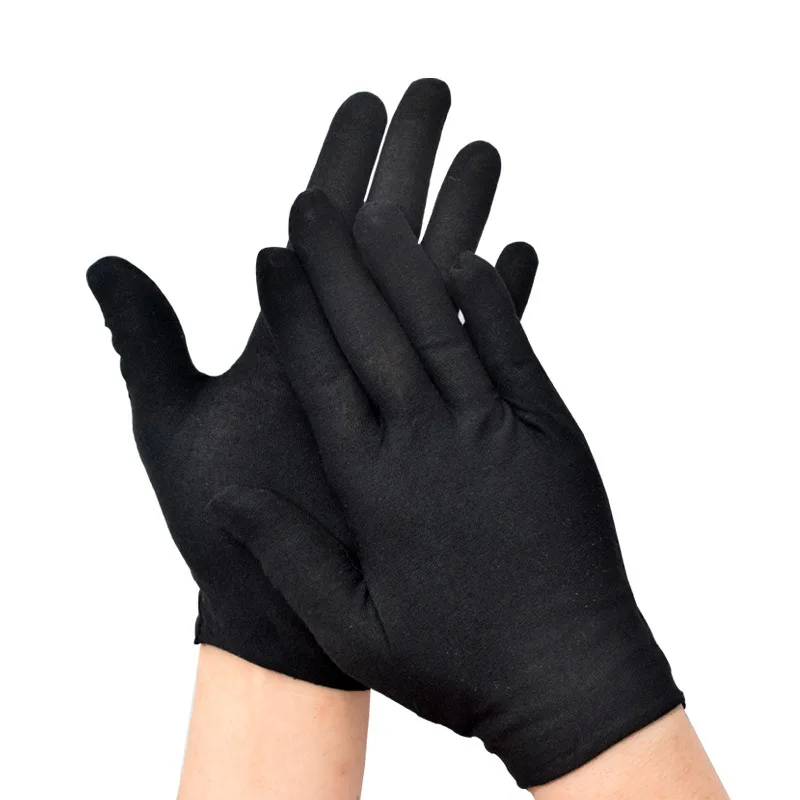 

4 Pairs Cotton Gloves Service Work Drive Factory Hospital Gloves Touch Screen Inspection Glove Formal Etiquette Hands Protector