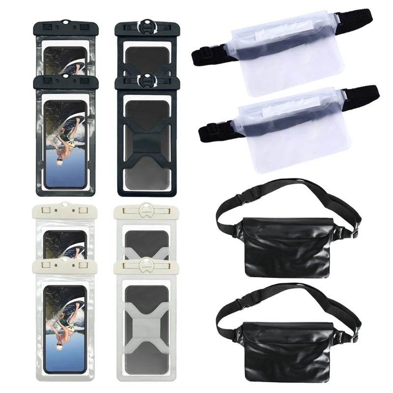 k1mb waterproof swimming bag mobile phone pouch case easy carrying shoulder waist pack touch screen swimming portable parts free global shipping