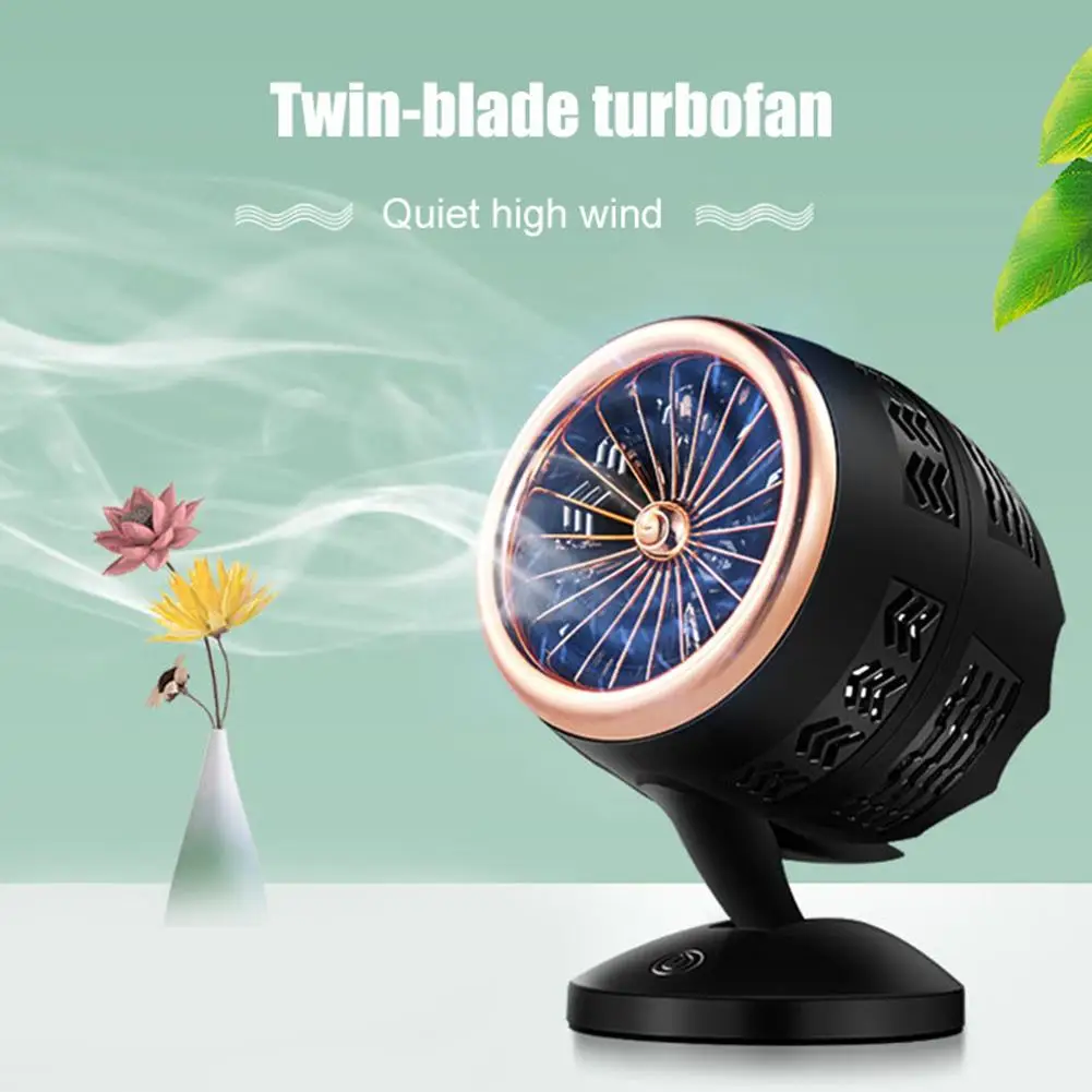 

Portable Rotary USB Charged Turbine Convection Circulating Air Cooler Summer Fan