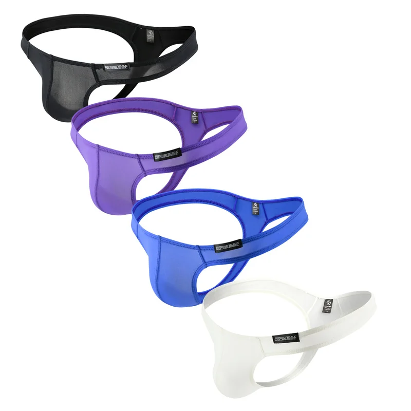 Мужские прозрачные стринги бесшовные трусики с Т образным ремешком нижнее белье|