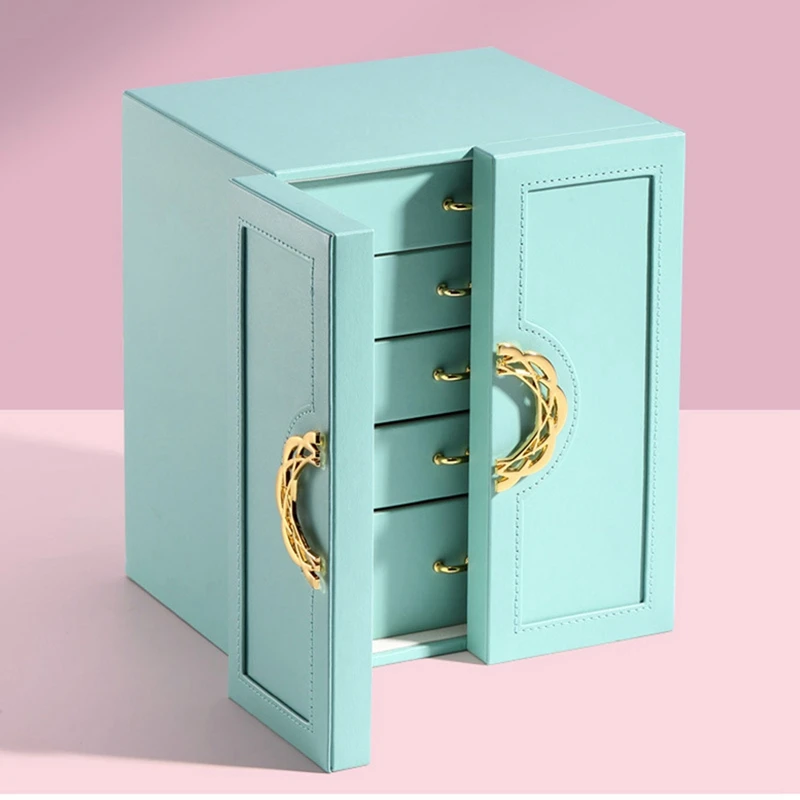 

Multilayer Large Capacity Jewelry Box European Leather Jewelry Box Jewelry Storage Box