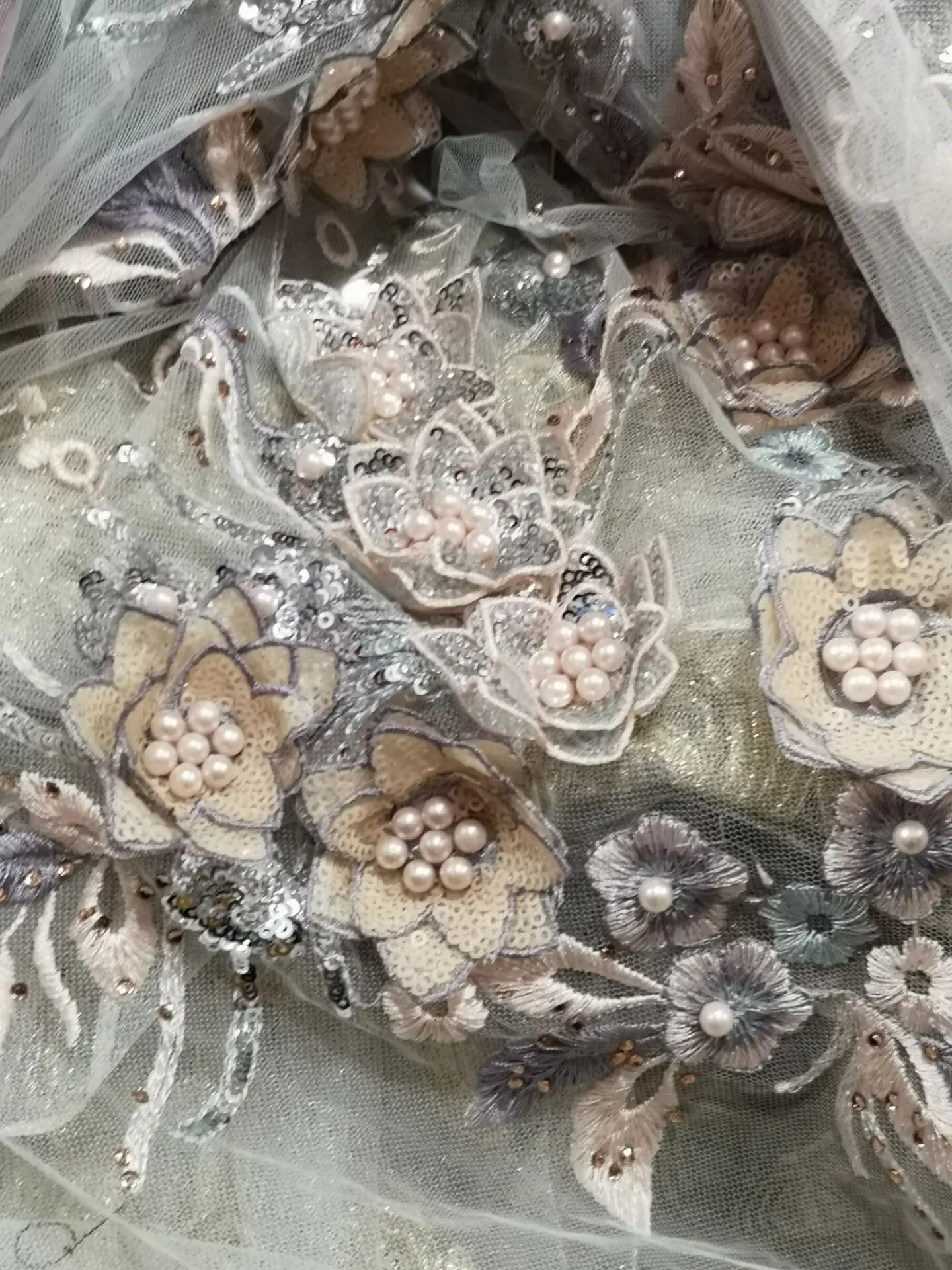 Lavender 3D Цветочные Длинные вечерние платья robe de soiree Цветочные Вечерние платья новое поступление вечернее платье - Цвет: champagne