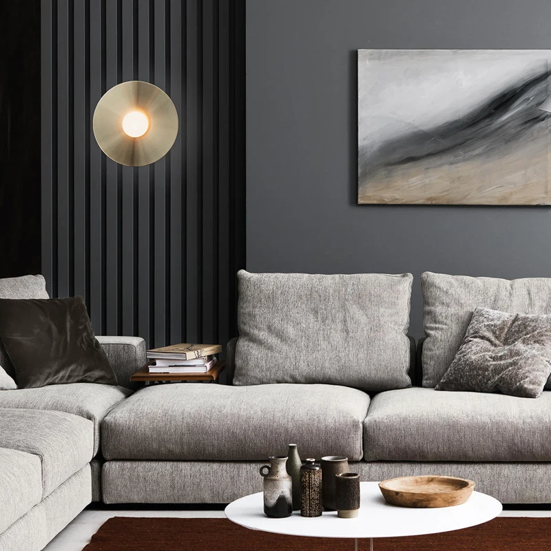 Postmodern creative hardware living room wall lamp art bedside bedroom designer study model | Освещение