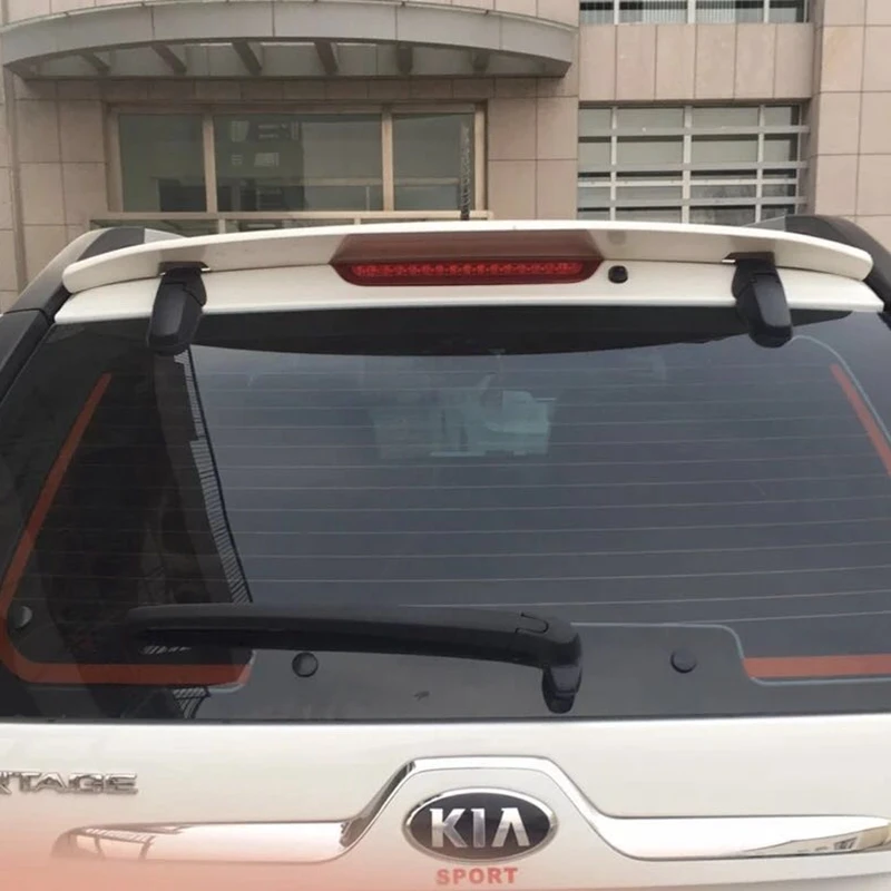 Подходит для KIA Sportage 2007 2015 спойлер из АБС пластика углеродного волокна вид сзади