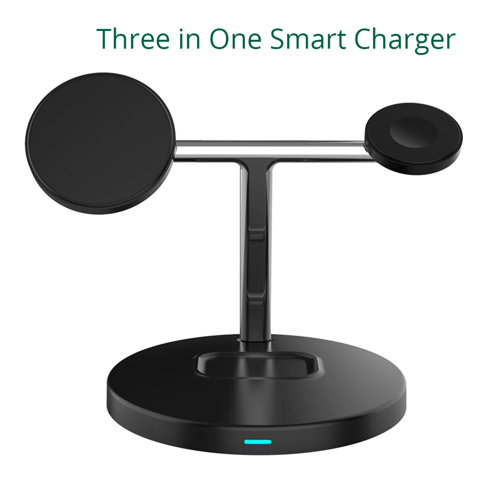 bonola 3 in 1 magnetic fast wireless charger 15w for iphone 13 12 pro11 magnet wireless charger for apple smartwatchairpod pro free global shipping