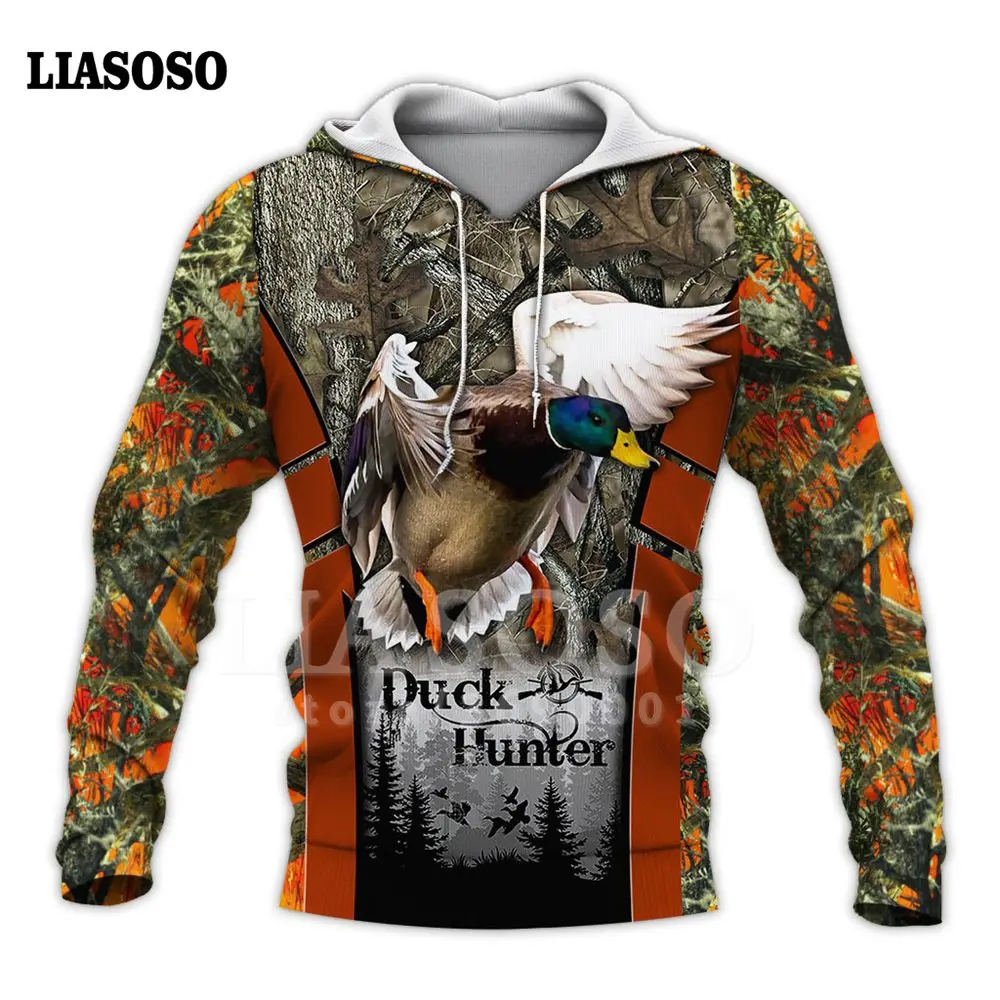 

Модные мужские толстовки унисекс с длинным рукавом охотничьей утки с 3D принтом Харадзюку повседневные свитшоты/толстовки на молнии Прямая ...