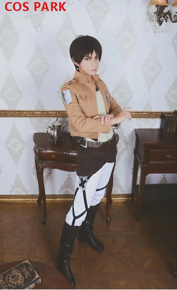 Атака на Титанов куртка Survey Corps Levi Ackerman Eren Jaeger Janpanese Аниме Shingeki No Kyojin Косплей